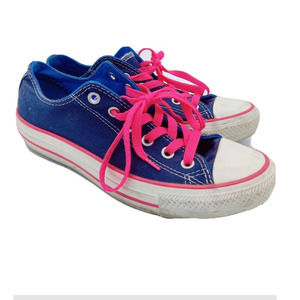 Converse Chuck Taylor All Star Blue Hot Pink Sneakers Mens 6 Womens 8 140064F
